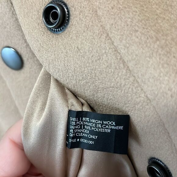 CLUB MONACO (NWT) "Debbie" Camel Wool Button Down Skirt, Size 4 - Picture 7 of 10